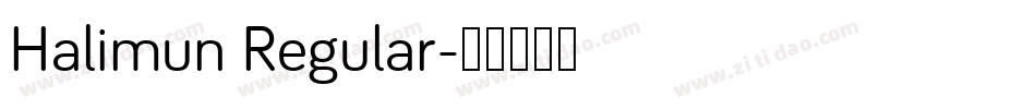 Halimun Regular字体转换